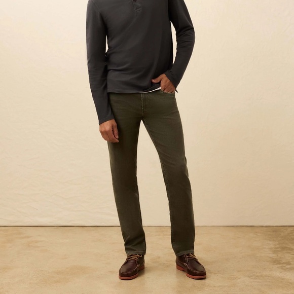Faherty Stretch Terry 5-Pocket Pant Men’s 36x30 Fall Olive